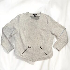 Torrid Gray Textured Asymmetrical Moto Jacket size 3